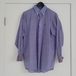 NWOT!  Men's Blue Patterened Ariat Medium Long Sleeve Shirt